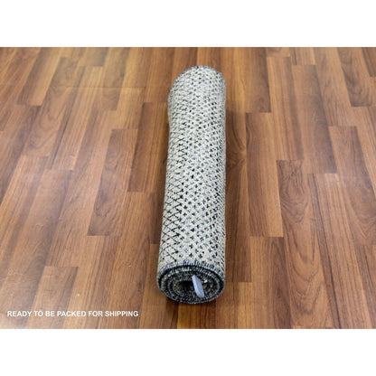 Modern and Contemporary Wool Hand Knotted Rug Grey No Border 2.0X3.2 -O079709