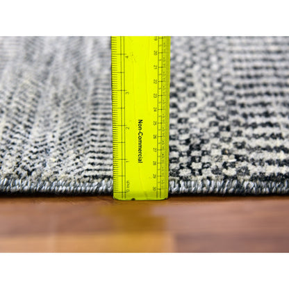 Modern and Contemporary Wool Hand Knotted Rug Grey No Border 2.0X3.2 -O079710