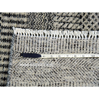 Modern and Contemporary Wool Hand Knotted Rug Grey No Border 2.0X3.2 -O079710