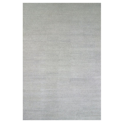 Modern and Contemporary Wool Hand Knotted Rug Grey No Border 14.0X18.3 -O079711