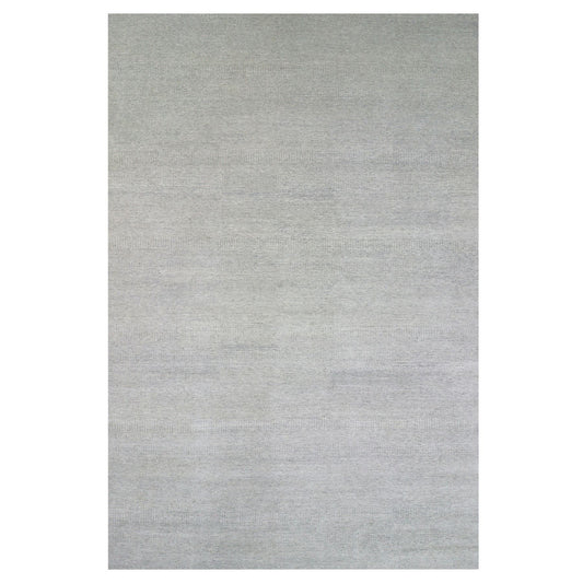 Modern and Contemporary Wool Hand Knotted Rug Grey No Border 14.0X18.3 -O079711