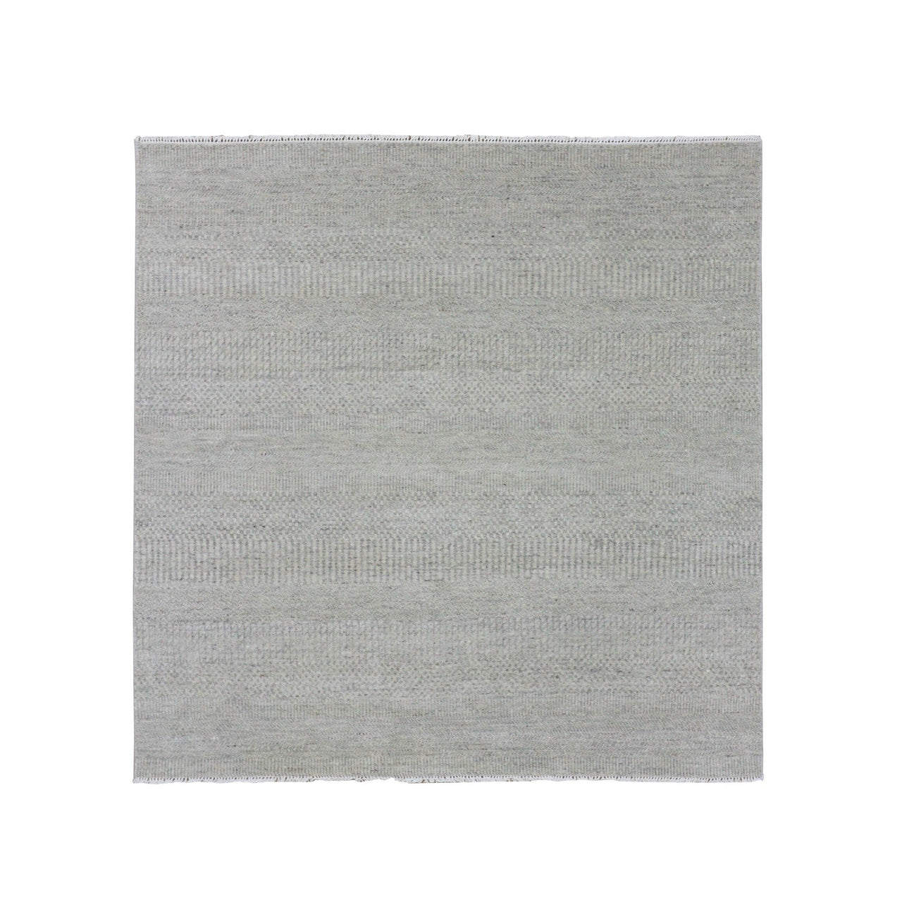 Gray 5'11" x 6'0" Modern and Contemporary Hand knotted Wool Rug - Sku: O079715