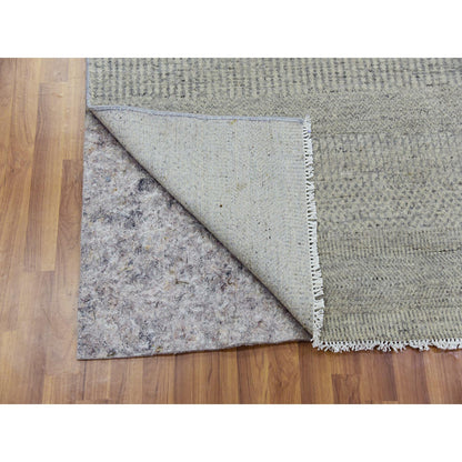 Modern and Contemporary Wool Hand Knotted Rug Grey No Border 5.11X6.0 -O079715