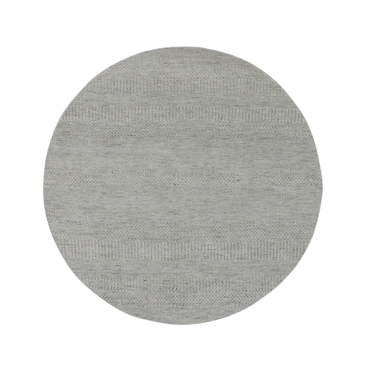 Gray 4'10" x 4'10" Modern and Contemporary Hand knotted Wool Rug - Sku: O079716