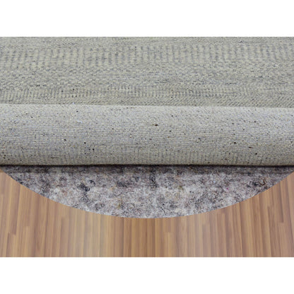 Modern and Contemporary Wool Hand Knotted Rug Grey No Border 4.10X4.10 -O079716