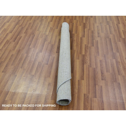 Modern and Contemporary Wool Hand Knotted Rug Grey No Border 4.10X4.10 -O079716