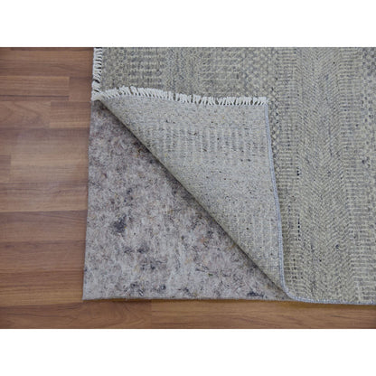 Modern and Contemporary Wool Hand Knotted Rug Grey No Border 2.7X32.1 -O079718
