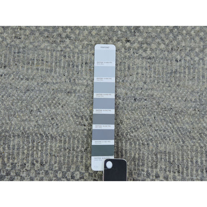 Modern and Contemporary Wool Hand Knotted Rug Grey No Border 2.7X32.1 -O079718