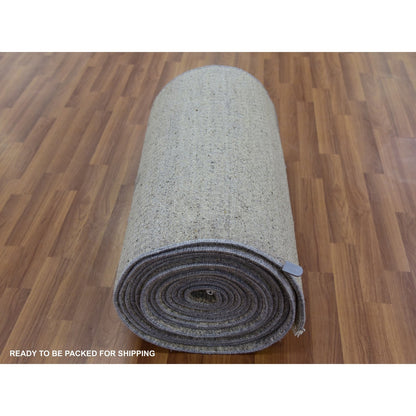 Modern and Contemporary Wool Hand Knotted Rug Grey No Border 2.7X32.1 -O079718