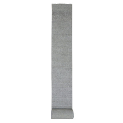 Modern and Contemporary Wool Hand Knotted Rug Grey No Border 2.5X29.5 -O079719