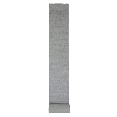 Modern and Contemporary Wool Hand Knotted Rug Grey No Border 2.5X29.5 -O079719