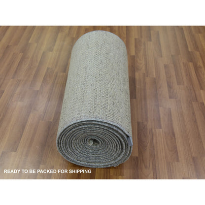 Modern and Contemporary Wool Hand Knotted Rug Grey No Border 2.5X29.5 -O079719