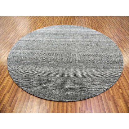 Modern and Contemporary Wool Hand Knotted Rug Grey No Border 9.8X9.8 -O079728