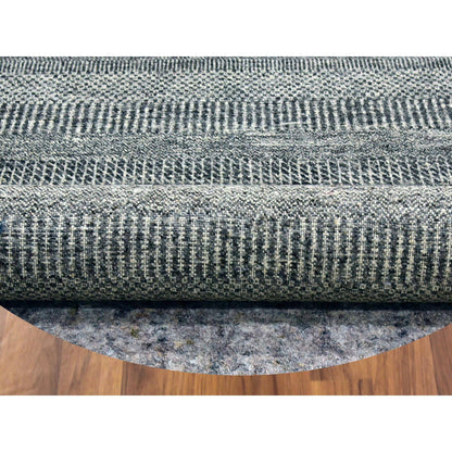 Modern and Contemporary Wool Hand Knotted Rug Grey No Border 9.8X9.8 -O079728