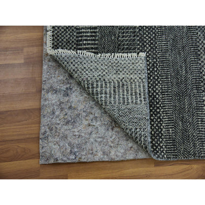 Modern and Contemporary Wool Hand Knotted Rug Grey No Border 2.7X26.2 -O079731