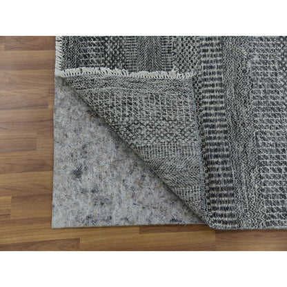 Modern and Contemporary Wool Hand Knotted Rug Grey No Border 2.7X19.11 -O079732