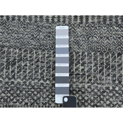 Modern and Contemporary Wool Hand Knotted Rug Grey No Border 2.7X19.11 -O079732