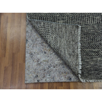 Modern and Contemporary Wool Hand Knotted Rug Grey No Border 2.5X32.3 -O079736