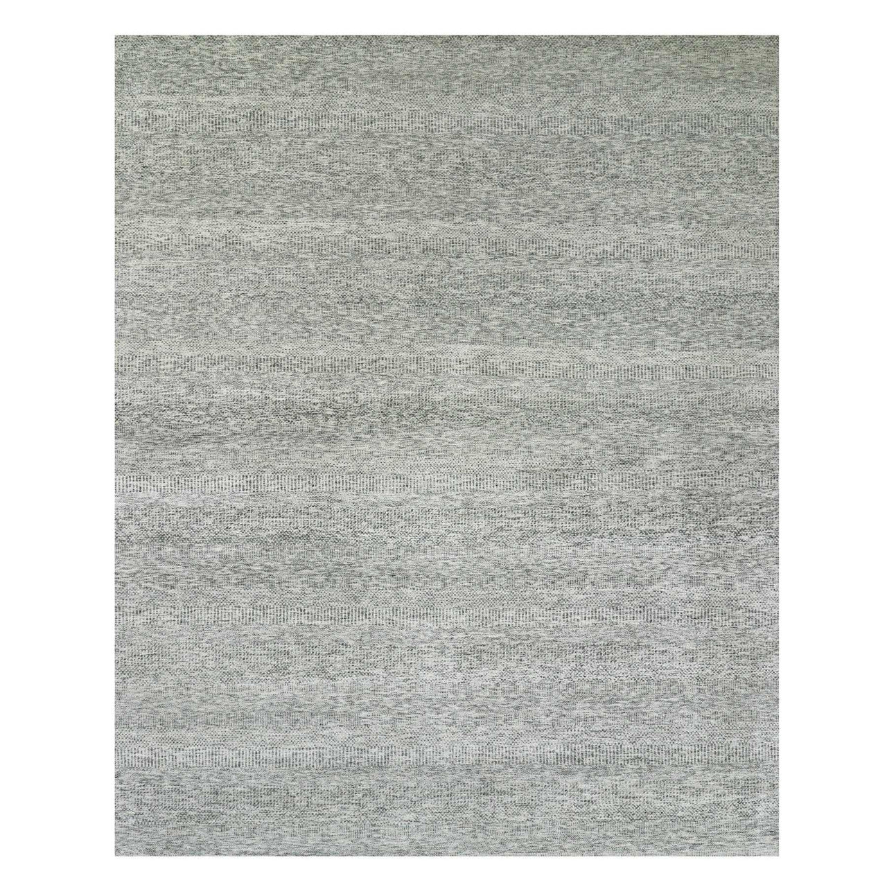 Gray 12'2" x 15'4" Modern and Contemporary Hand knotted Wool Rug - Sku: O079737