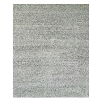 Modern and Contemporary Wool Hand Knotted Rug Grey No Border 12.2X15.4 -O079737
