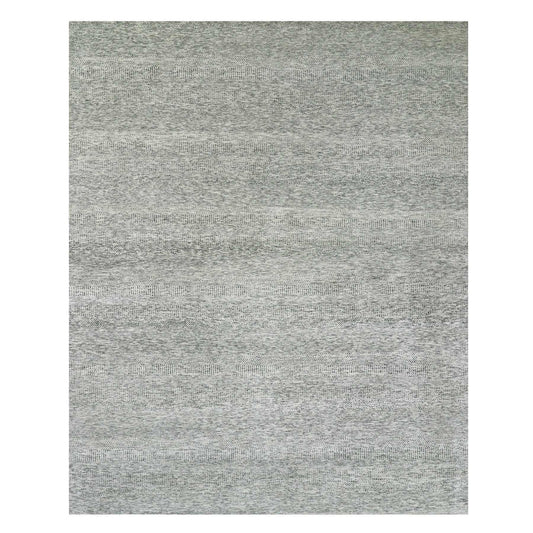 Modern and Contemporary Wool Hand Knotted Rug Grey No Border 12.2X15.4 -O079737