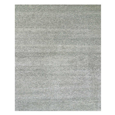 Modern and Contemporary Wool Hand Knotted Rug Grey No Border 12.2X15.4 -O079737