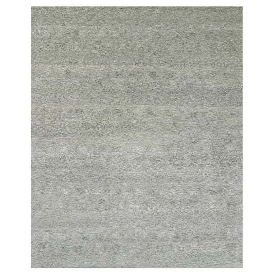 Modern and Contemporary Wool Hand Knotted Rug Grey No Border 12.2X15.4 -O079738