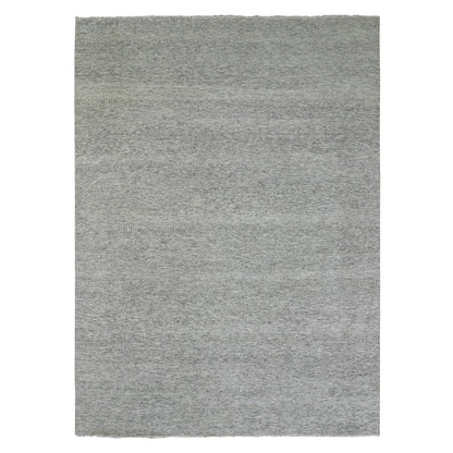 Modern and Contemporary Wool Hand Knotted Rug Grey No Border 10.0X13.10 -O079739