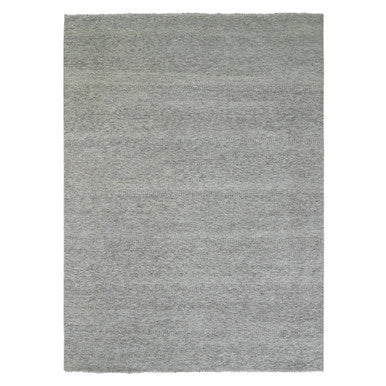 Modern and Contemporary Wool Hand Knotted Rug Grey No Border 10.0X13.10 -O079739