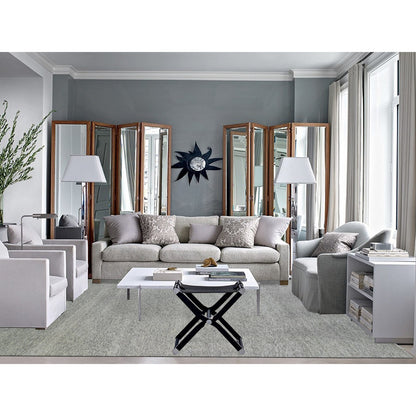 Modern and Contemporary Wool Hand Knotted Rug Grey No Border 10.0X13.10 -O079739