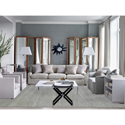 Modern and Contemporary Wool Hand Knotted Rug Grey No Border 10.0X13.10 -O079739
