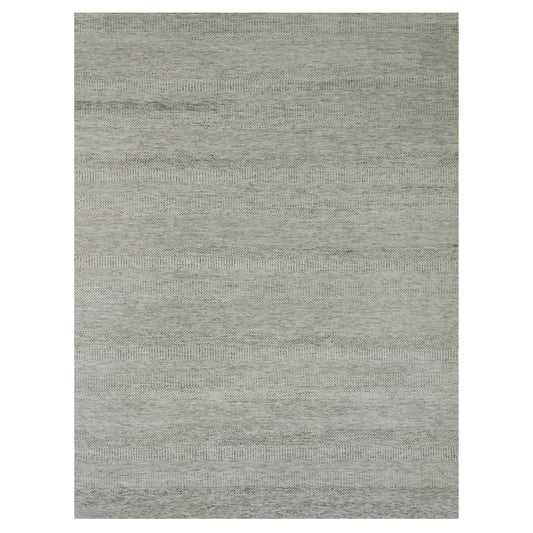 Modern and Contemporary Wool Hand Knotted Rug Grey No Border 9.1X11.10 -O079740