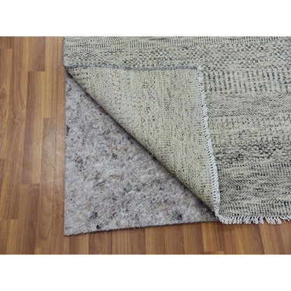 Modern and Contemporary Wool Hand Knotted Rug Grey No Border 9.1X11.10 -O079740