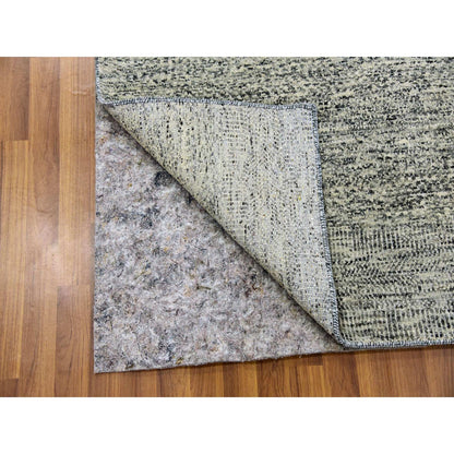 Modern and Contemporary Wool Hand Knotted Rug Grey No Border 4.0X6.2 -O079743