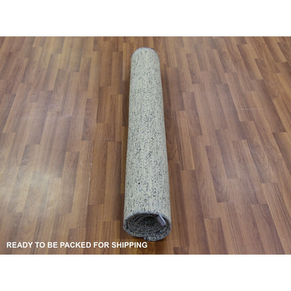 Modern and Contemporary Wool Hand Knotted Rug Grey No Border 4.0X6.2 -O079743