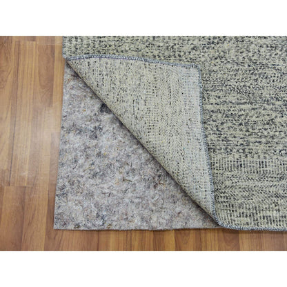 Modern and Contemporary Wool Hand Knotted Rug Grey No Border 4.0X6.2 -O079744