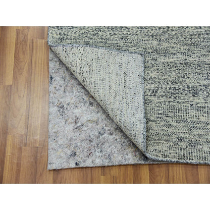 Modern and Contemporary Wool Hand Knotted Rug Grey No Border 4.0X6.2 -O079745