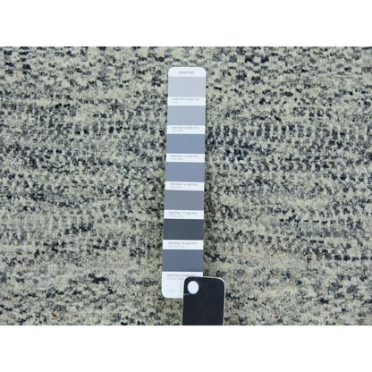 Modern and Contemporary Wool Hand Knotted Rug Grey No Border 4.0X6.2 -O079745