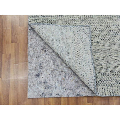 Modern and Contemporary Wool Hand Knotted Rug Grey No Border 3.0X5.6 -O079747