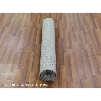 Modern and Contemporary Wool Hand Knotted Rug Grey No Border 3.0X5.6 -O079747