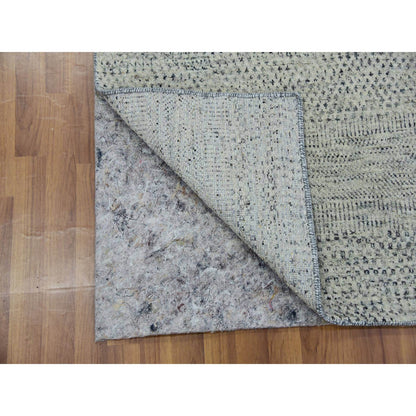 Modern and Contemporary Wool Hand Knotted Rug Grey No Border 3.0X5.6 -O079749