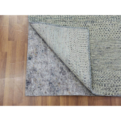 Modern and Contemporary Wool Hand Knotted Rug Grey No Border 3.1X5.7 -O079750