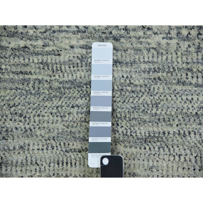 Modern and Contemporary Wool Hand Knotted Rug Grey No Border 3.1X5.7 -O079750