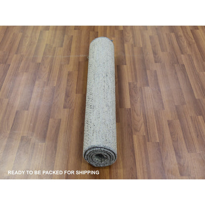 Modern and Contemporary Wool Hand Knotted Rug Grey No Border 3.1X5.7 -O079750