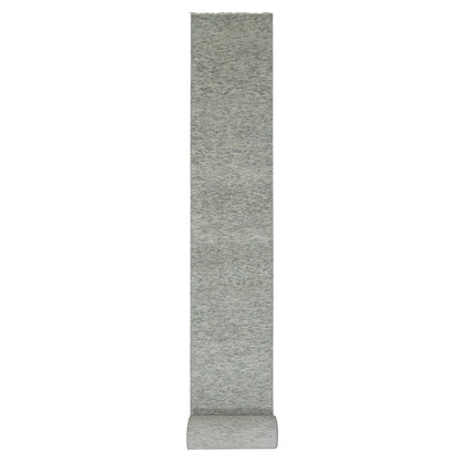 Modern and Contemporary Wool Hand Knotted Rug Grey No Border 2.5X29.7 -O079751
