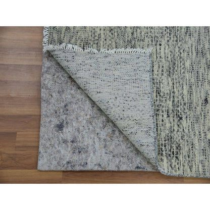Modern and Contemporary Wool Hand Knotted Rug Grey No Border 2.5X29.7 -O079751