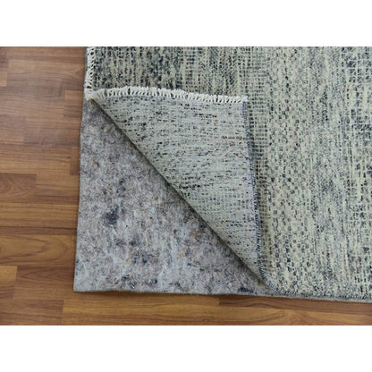 Modern and Contemporary Wool Hand Knotted Rug Grey No Border 2.6X18.5 -O079752
