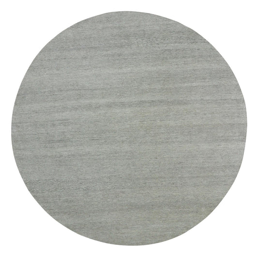 Modern and Contemporary Wool Hand Knotted Rug Grey No Border 11.2X11.3 -O079754