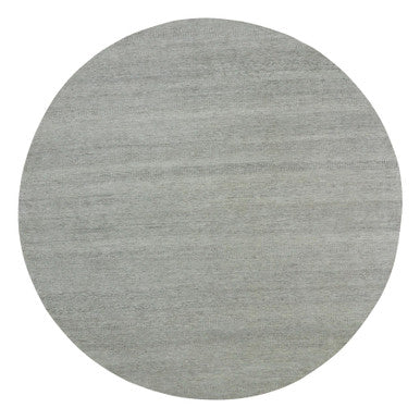 Modern and Contemporary Wool Hand Knotted Rug Grey No Border 11.2X11.3 -O079754