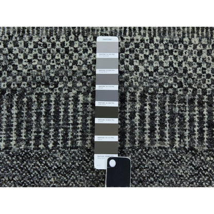 Modern and Contemporary Wool Hand Knotted Rug Grey No Border 2.4X27.9 -O079758